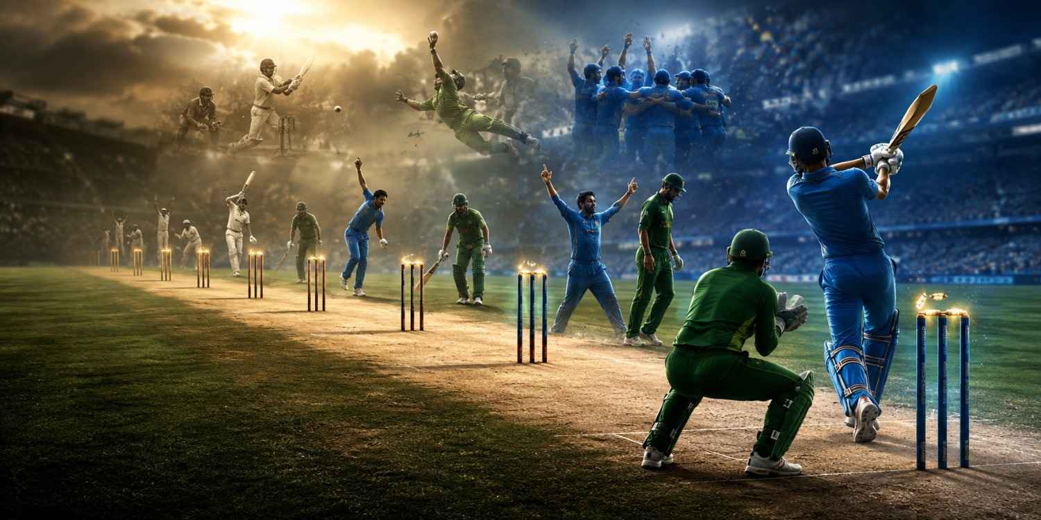 India National Cricket Team vs Pakistan National Cricket Team Timeline through key cricket moments