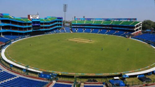 Arun Jaitley Stadium aerial-style wide ground view