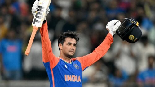 Abhishek Sharma height and profile as the Indian cricketer celebrates on the field